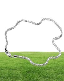 Genuine Solid Silver Male Fine Jewelry 100 925 Sterling Silver 3MM 18 to 28 inches Necklace Silver Chain for Men Boys Gift 9963482