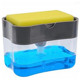 Liquid Soap Dispenser Kitchen Dishwashing Brush Pot Presses The Box Sponge Combination Automatic Addition