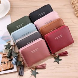 Mini Tassel Coin Card Wallet Women Fashion Purse Female Short Mini Wallets Korean Students Purse Female Small Wallet for Women