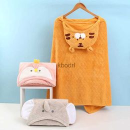 Bath Towel Bath Towels 80x125cm Baby Blankets Quick-drying High-density Infant Accessories Cloak Bibulous Tiger Penguin Elephant YQ240106