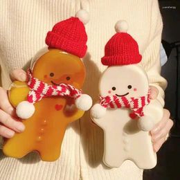 Water Bottles Christmas Gingerbread Man Bottle Party Candy Jar Juice Drink Xmas Plastic Kettle Kids Gift Decor