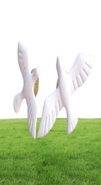 Vintage White Pigeon Pin Brooch Wedding Party Gold Plate Peace Dove Brooches for Women Xmas Gift Jewellery Badge Shirt Pins8633080