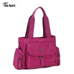 TEGAOTE high quality Women Shoulder Bags Big Capacity Miss Handbag Messenger Bag Nylon Tote Female Shopping Bag Sac A Dos 240106