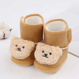 Boots Baby Boys Girls Winter Snow Cute Plush Doll Decor Soft Non Slip Sole Warm Shoes Infant Toddler Born Indoor Footwear