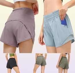 2021 womens outfit style 33Fashion all match summer dresses Elastic waist yoga shorts pants leggings pocket quick dry gym sport4105358