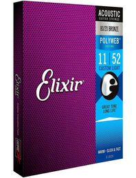 1 Sets Elixir 11025 Coated Acoustic Guitar Strings 1152 Custom Light3299655