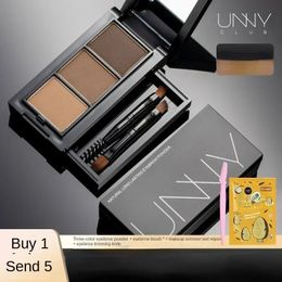 UNNYCLUB Natural Long-Lasting Eyebrow Powder 3 Colors Selection Cosmetics Face Brows Makeup Multiple Purposes Eye Brow Pencil 240106