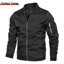 Autumn Fashion Men Jacket Bomber Jackets Business Casual Streetwear Male Coats Simple Windbreaker British Style Coat 240105