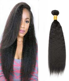 8A Brazilian Kinky Straight Virgin Hair Weave 3 Bundles 100 Human Hair Extension Unprocessed Brazilian Virgin Hair Coarse Yaki4372619