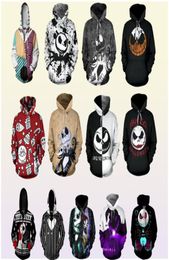 The Nightmare Before Christmas Hoodie 3D Print Sweatshirts Hoodies Cosplay Sally Jack Skellington Santa Zipper Jacket Coat MX200813825880