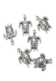 100pcslot 2317mm antique silver Alloy Turtle charms Pendant for Jewellery Making Metal Animal Pendant for DIY Findings7188975