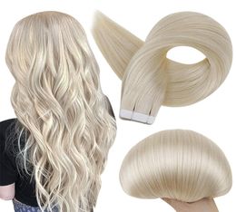 Tape In Human Hair Extensions Double Sided Tape in Extension Jet Balck Seamless PU Tape Human Hair Extension Brazilian Hair 50 Gra2584711