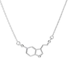 1 collana pendente struttura chimica molecolare formula 5HT geometrica squisita infermiera semplice donna fortunata madre uomo039s famiglia8379435