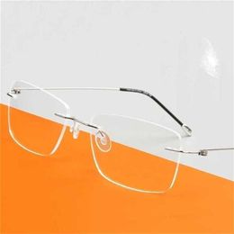 16% OFF Prescription Eye Frames Women Fashion with Clear Lenses Rimless Eyeglasses for Computer Mens GlassesKajia New