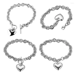 Charm Bracelets Fashionable Couples Bracelet Heart Shaped Wrist Chains Handmade Lovers Jewellery