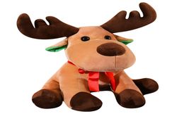 Factory whole 98 inch 25cm cartoon Santa Claus plush toy elk doll plush reindeer toys children039s Christmas gift3975547