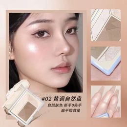 CHIOTURE Bronze Contour Palette 4 Color Highlighting All-in-One Palette Natural Stereo Nose Shadow Side Shadow Matte Highlight 240106