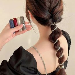 Hair Accessories Fashion Dazzling Telephone Line Loop Women Elastic Band Ponytail Bubble Braid Styling Tools