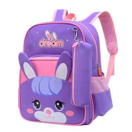 Baby Children School Bags For Kids Knapsack Cartoon Animal Baby Backpacks Kindergarten Schoolbag Girls Double Shoulders Bag 240105