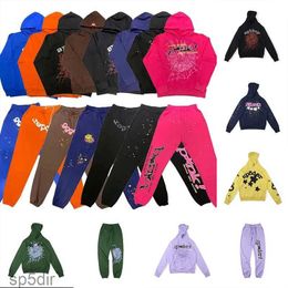 Mens Hoodies Sweatshirts Spider Pink 555555 Tracksuits Designer Sets Hoodie Pants Jacket Casual Sweatshirt Sp5der Young Thug Set Joggers Prints INCG KA4U