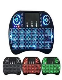 new fly air mouse 2 4g mini i8 wireless keyboard backlit with backlight red green blue remote controlers keyboards 1pcs lot3749454