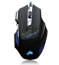 Professional 5500 DPI Gaming Mice 7 Buttons LED Optical USB Wired Mices for Pro Gamer Computer X3 Mouse from opec9964382