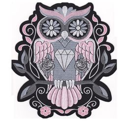 Fashion Night Owl PINK BACK EMBROIDERED Flight Suit PATCH MOTORCYCLE BIKER PATCH IRON ON VEST JACKET Bird of Minerva Badge 9715368