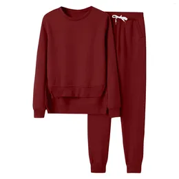 Women's Hoodies Women Casual Sport Sweatshirt Trousers Set Two-Piece Suit Crop Tops Pants & Sweatshirts Fashion T-Shirts