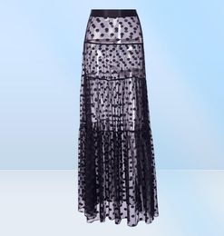 Women Mesh Sheer Maxi Skirt Wrap Skirt Beach Tulle See Through Dress Beachwear Swimwear Bikini Wear Cover Up Lace Crochet Dresses 8603434