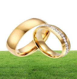 Classic Engagement Wedding Rings For Women Men Jewellery Stainless Steel Couple Wedding Bands Fashion Jewelry1855970