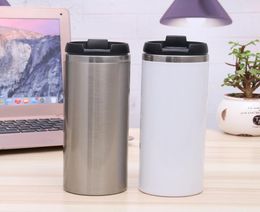 420ml double wall stainless steel sublimation heat transfer water bottle insulated tumbler with flip lid WB22059216191