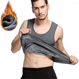 Men's Thermal Underwear Men Flce Kp Warm Undershirt Tank Top