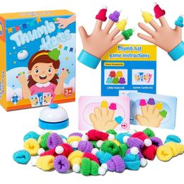 Children Finger Cap Colours Matching Montessori Games Left And Right Hand Cognitive Thinking Training Sensory Educational Toys 240105