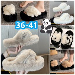 fur slippers designer sandals sliders women mens sandal winter warm home shoes casual 4-7cm black green fashion ourdoor indoor shoes beach slippers size 36-41