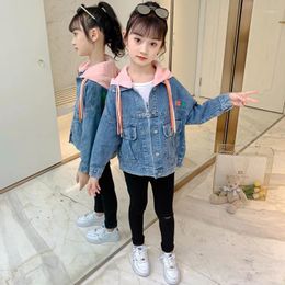 Jackets 2024 Fashion Autumn Clothes Girls Denim Jacket Spring Kids Coat Girl For Teenagers Children Clothing 4-12 Age