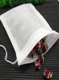 100Pcslot Teabags 55 x 7CM Fabric Empty Scented Tea Bags With String Heal Seal Filter For Herb Loose Tea Bolsas5827937