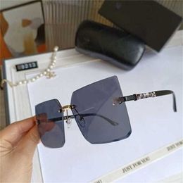 26% OFF Wholesale of sunglasses New Square Frameless Trimmed Net Red Personalized Large Frame Glasses Tiktok Live Sunglasses