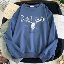 Women's Hoodies Sweatshirts Casual Street Women'S Pullover Death Note Manga Kaitan Phantom Print Hoody Comfortable Sweatshirts Loose Soft Ladies Sportswears