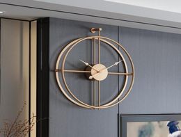 Large Metal Gold Wall Clock Electronic Creative Nordic Luxury Living Room Kitchen Relogio De Parede Home Decoration Clocks8656578