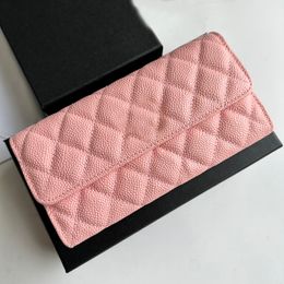 fashion designer clutch woman coin purse wallet luxury business card holder leather original box folding wallet button zip bag