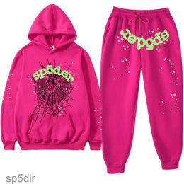 Spider Hoodies Pink Set Women Men Tracksuit Mens Tracksuits Designer Sets Hoodie Pants Jacket Casual Sweatshirt Foam Fashion Set Joggers Printing Sweatsuit S F54R