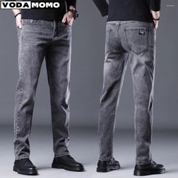 Men's Jeans 2024 Spring And Autumn Classic Fashion Solid Colour Elastic Small Foot Pants Casual Comfort High-Quality