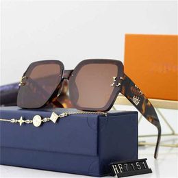 18% OFF Wholesale of new generous frame rimless Sunglasses street photography female fashion sunglasses straight