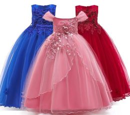 414 Years Kids Dress Flower Long Lace Elegant Teenagers Prom Gowns Dresses Girl Party Kid Evening Bridesmaid Princess LP213 T2008294778