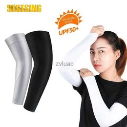 Arm Leg Warmers Protective Gear 1 Pair Arm Covers UV Protection Ice Sleeve Sunscreen Anti-ultraviolet Thin Men's and women's Ice Silk Driving Armguard Sleeves YQ240106
