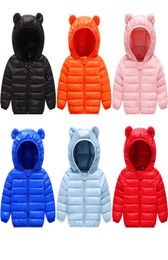 Kids Down Hoodies Coats Cotton Lighter Zipper New Pressing Technology Long Sleeve Toddler Baby Boys Girls Winter Jacket Snow Coat 9313811