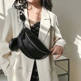 Designer Woman Waist Bag Quality Leather Fanny Pack Coin Purse Fashion Brand Ladies Belt Bag Luxury Shoulder Crossbody Chest Bag 240106