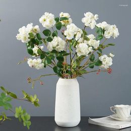 Decorative Flowers 1pc Simulation Artificial Flower Wedding Decor Apple Blossom Fake Plants Silk Decoration Bouquet For Home