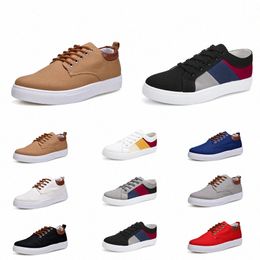 2024 Casual Shoes No Brand Canvas Spotrs Sneakers New Style White Black Red Grey Khaki Blue Fashion Mens Shoes Size 39-46 17qd#