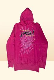 Red Sp5der Young Thug 555555 Angel Hoodies Men Women Best Quality Printing Spider Web Pullover Sweatshirts 22H08217831625